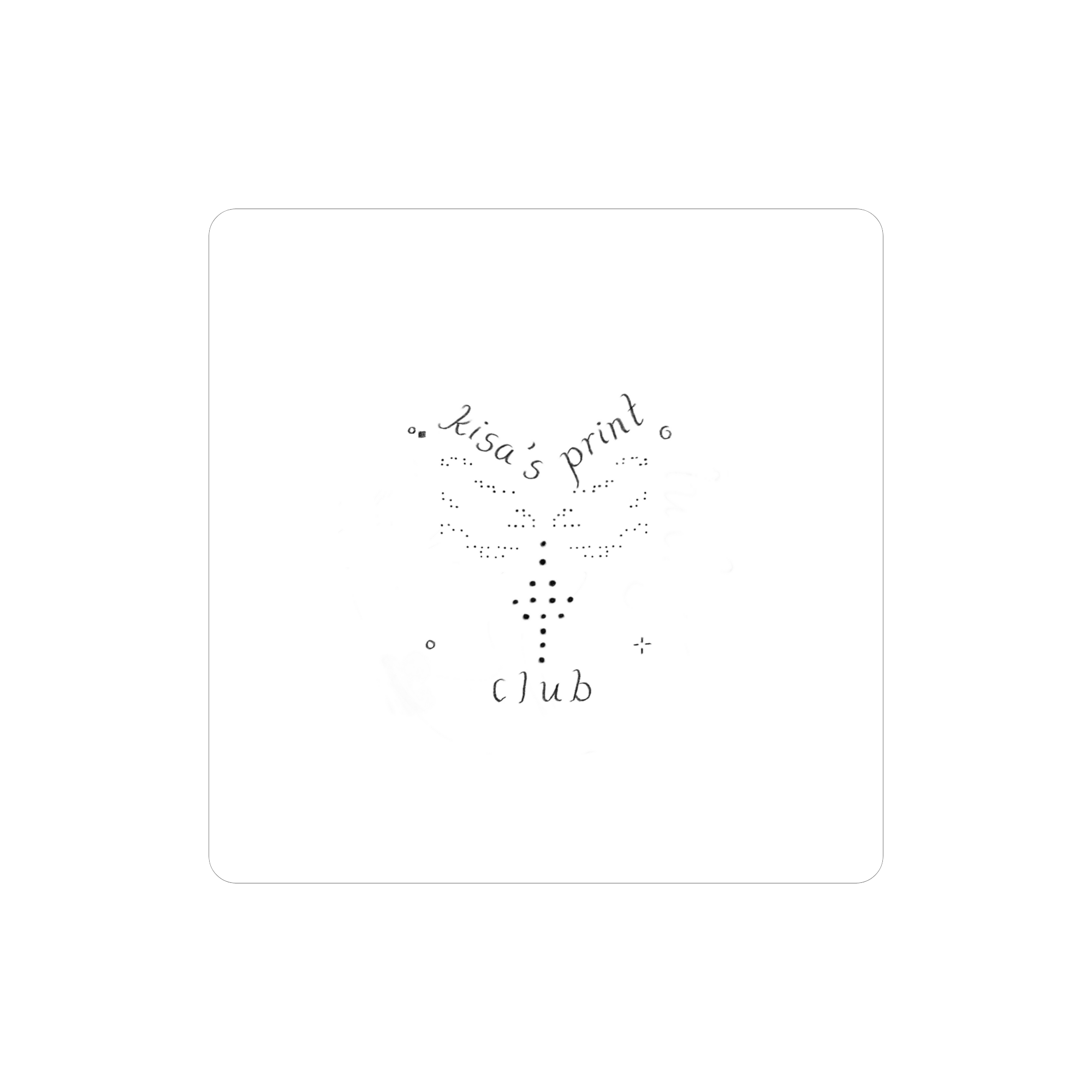 kisa's print club logo sticker